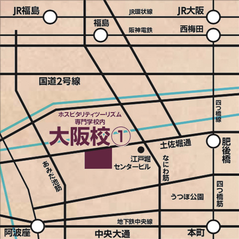 ワインスクール井上塾・大阪校２地図
